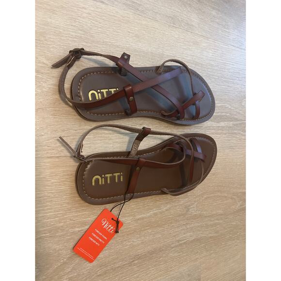 NWT! Nitti Women's Gladiator Style Sandals in Dark Brown - Size 10 - Picture 3 of 5